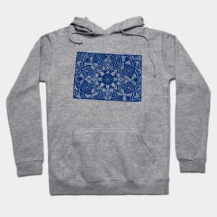 Blue Colorado State Gift Mandala Yoga CO Art Hoodie